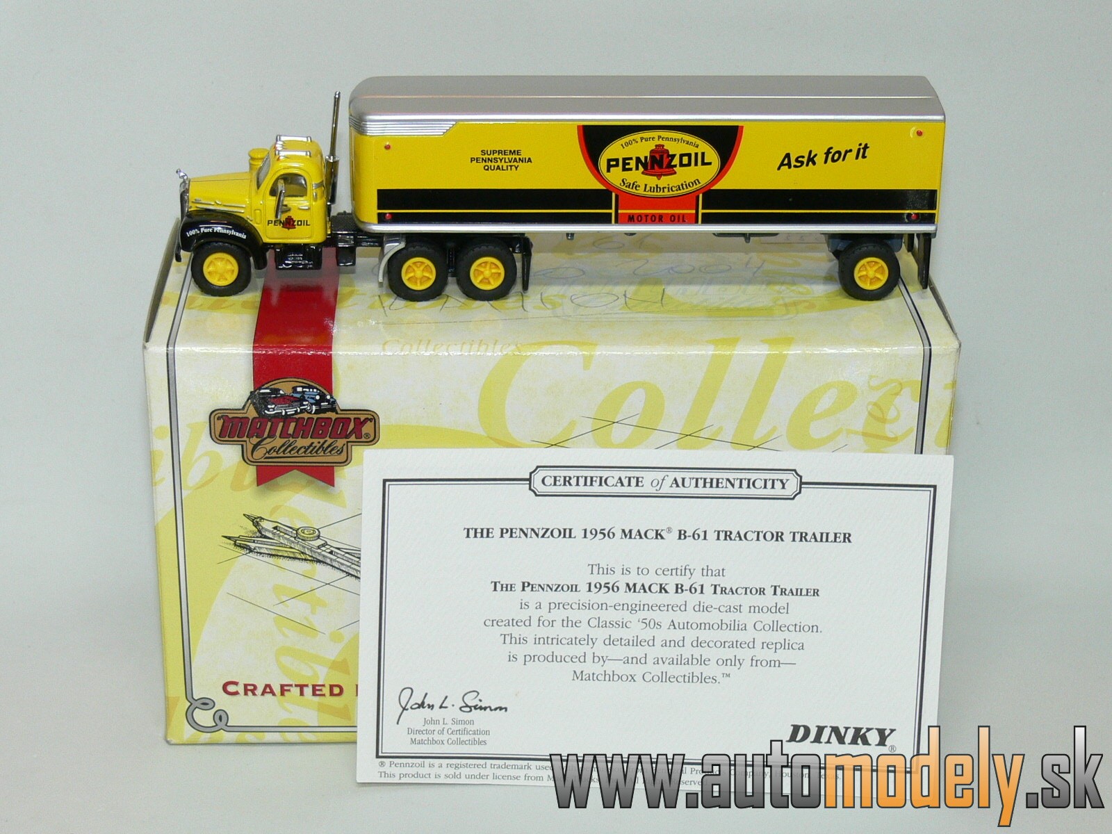 Matchbox DYM35265 - 1956 Mack B-61 Tractor Trailer THE PENNZOIL