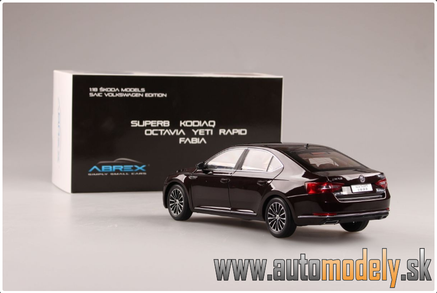 Abrex - Škoda Superb III (2015) Bordová Metalíza - 1:18