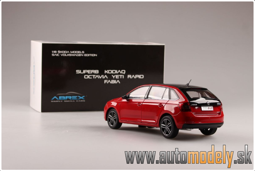 Abrex - Škoda Rapid Spaceback (2013) Červená - 1:18