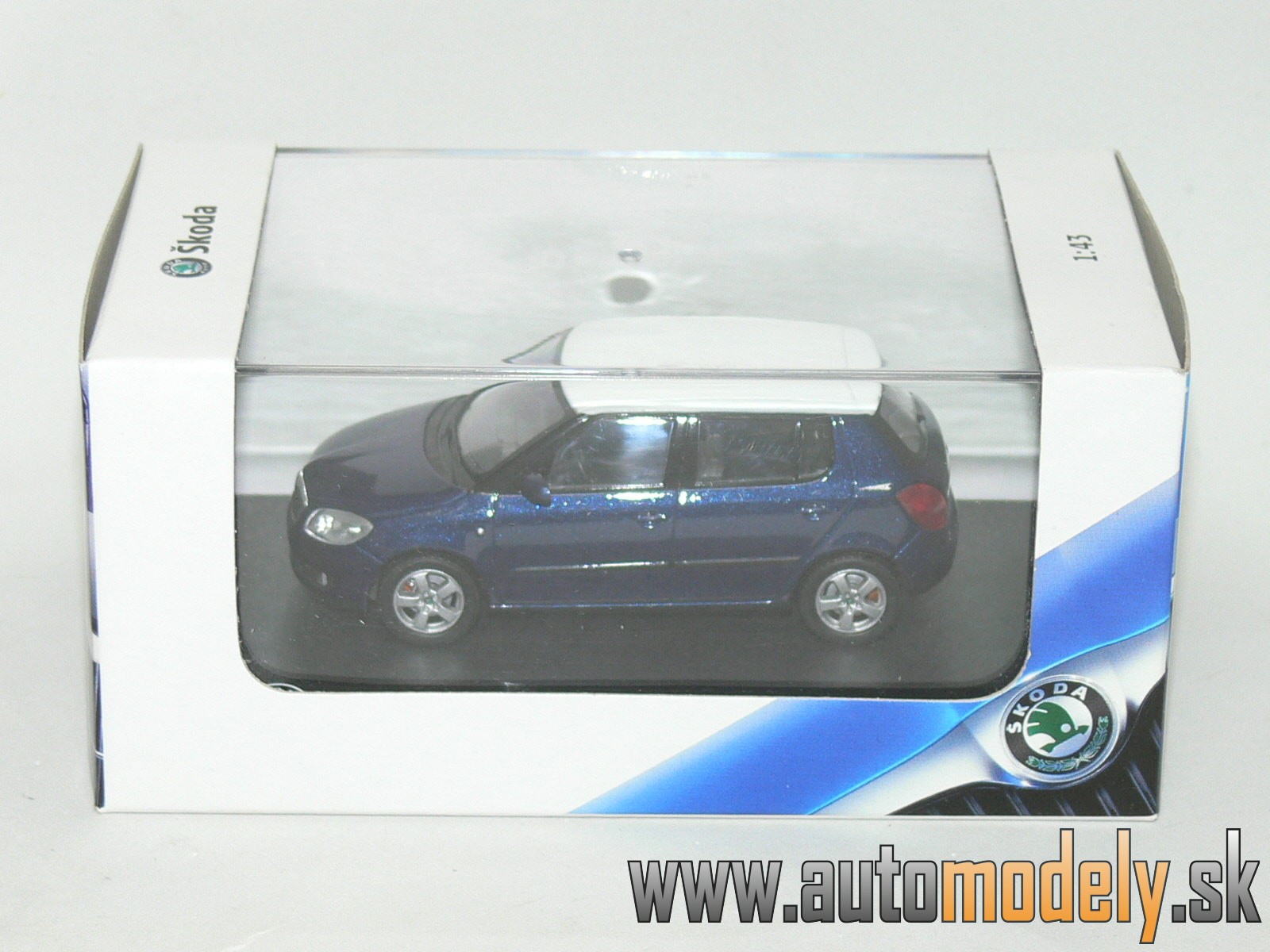 Abrex - Škoda Fabia II (2006) modrá storm metalíza - 1:43