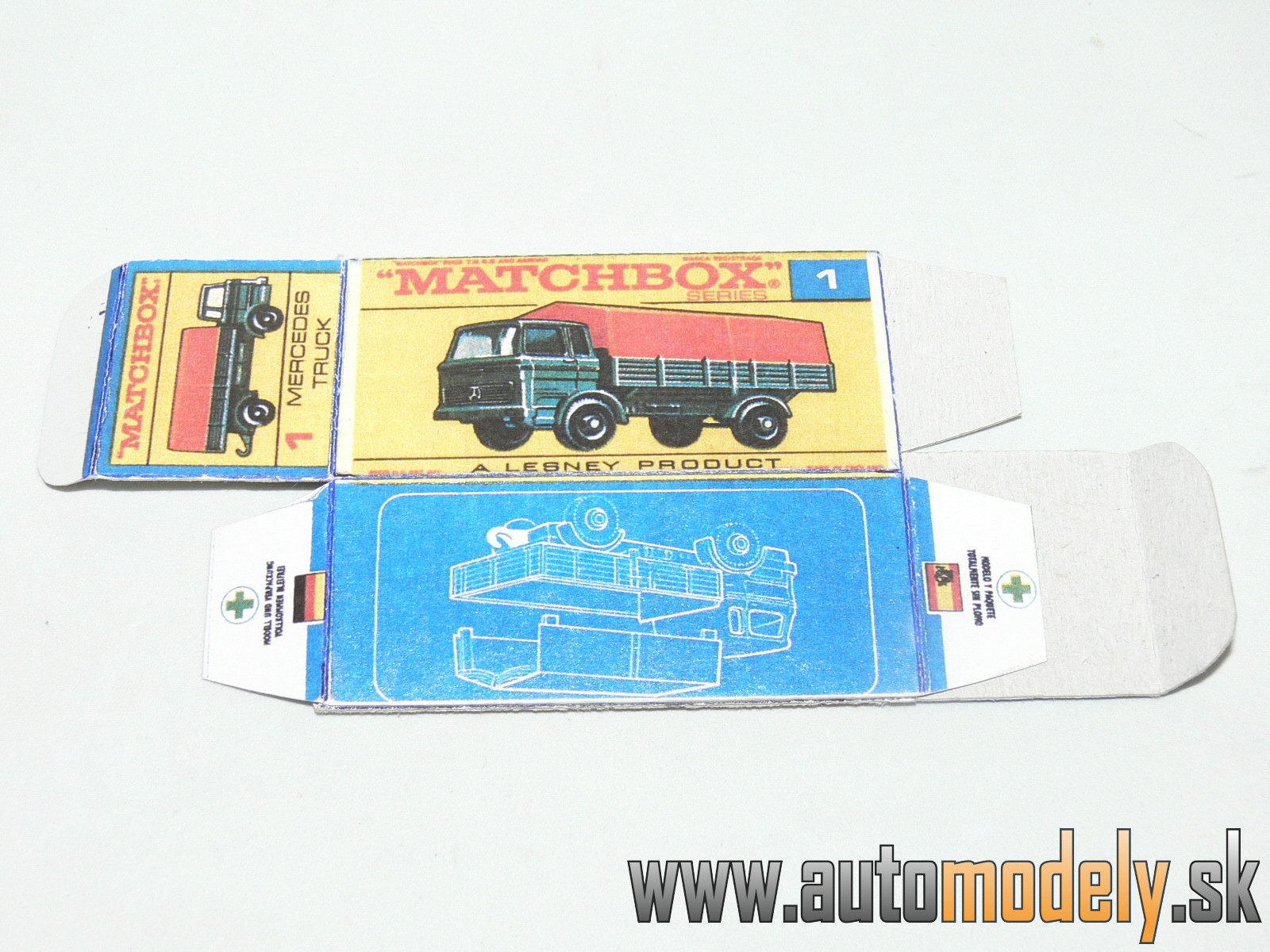 Replika Box - Matchbox Regular Wheels - No.1 Mercedes Truck