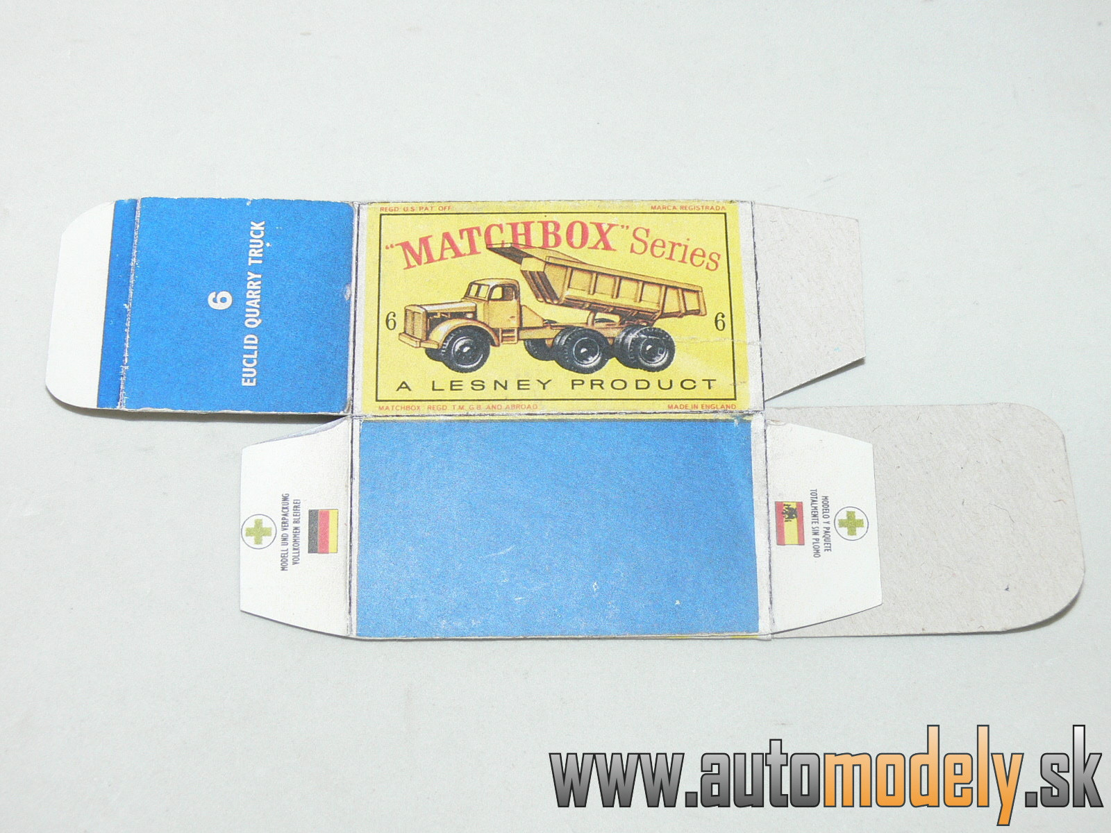 Replika Box - Matchbox Regular Wheels - No.6 Euclid Quarry Truck