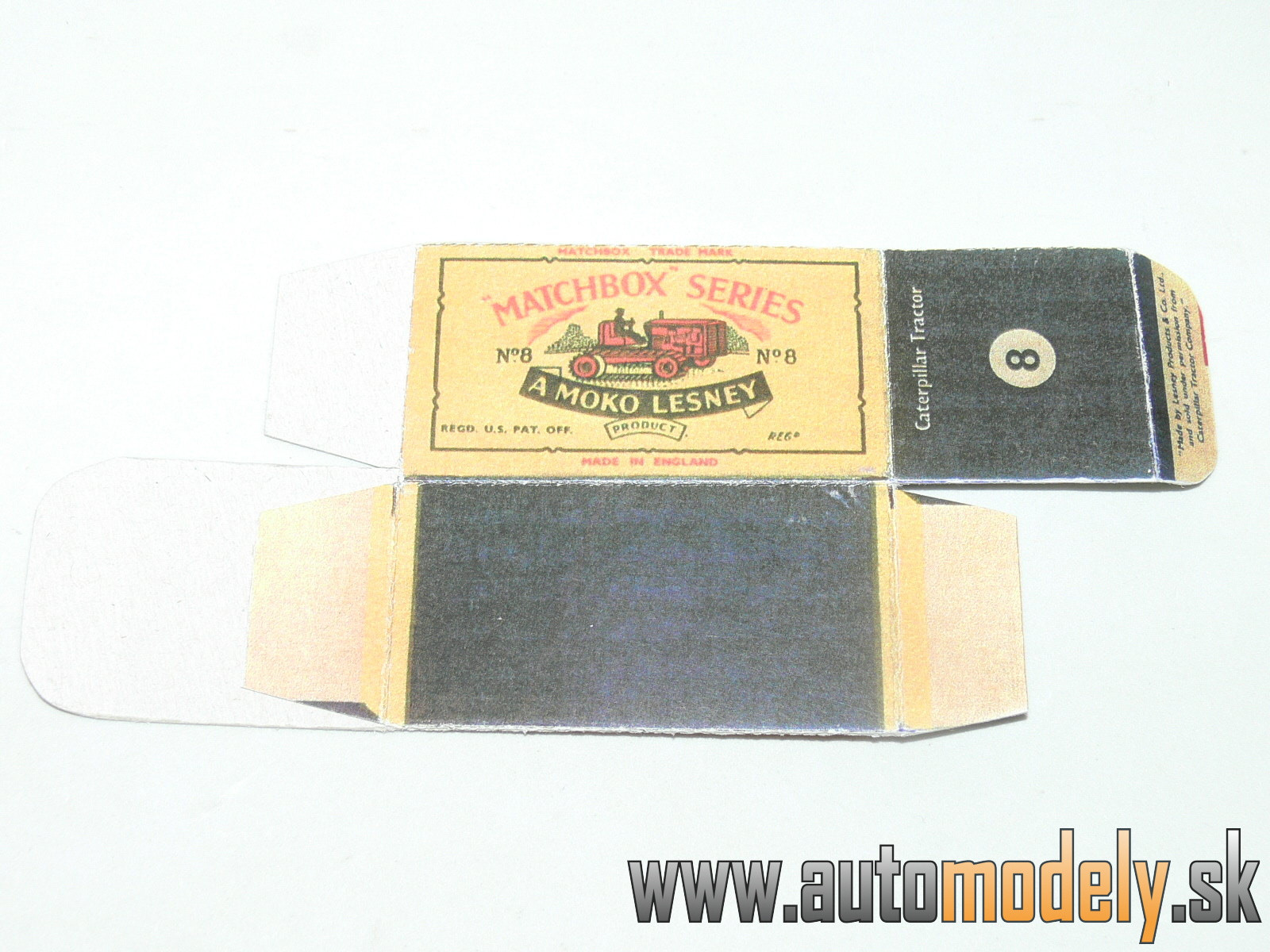 Replika Box - Matchbox A Moko Lesney - No.8 Caterpillar Tractor