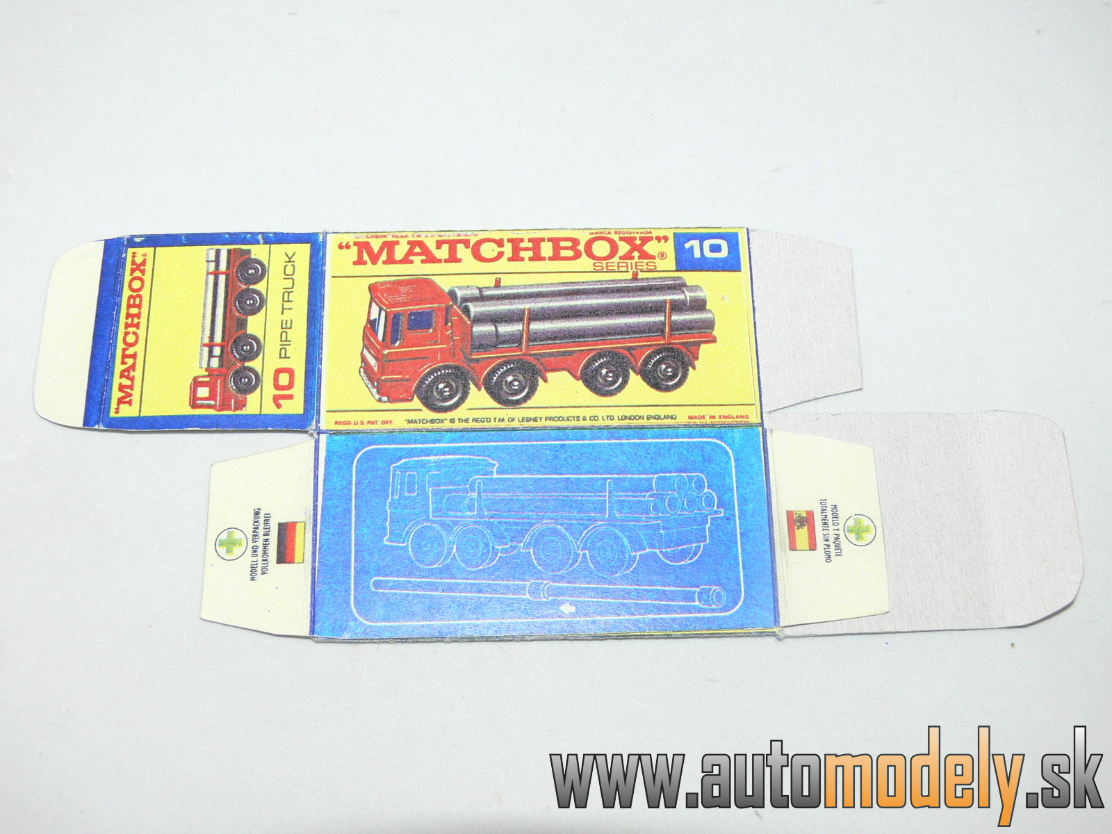 Replika Box - Matchbox Regular Wheels - No.10 Pipe Truck