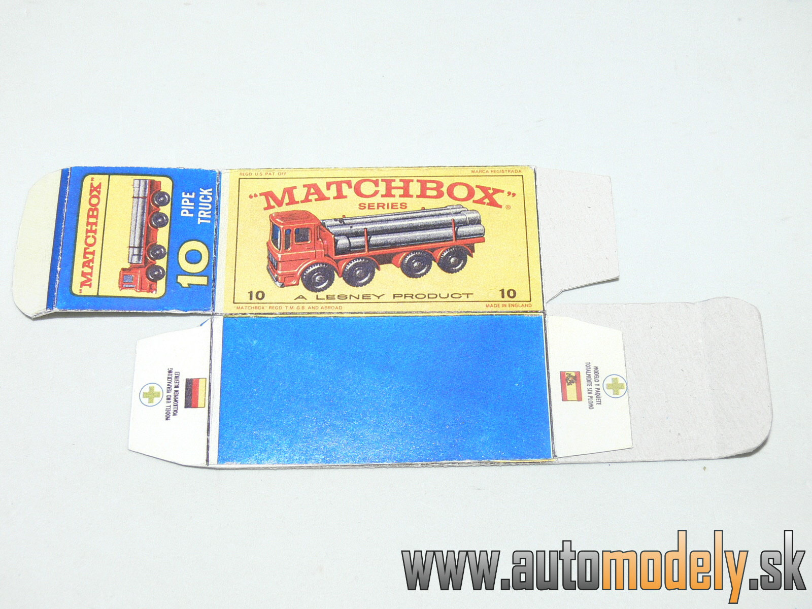 Replika Box - Matchbox Regular Wheels - No.10 Pipe Truck