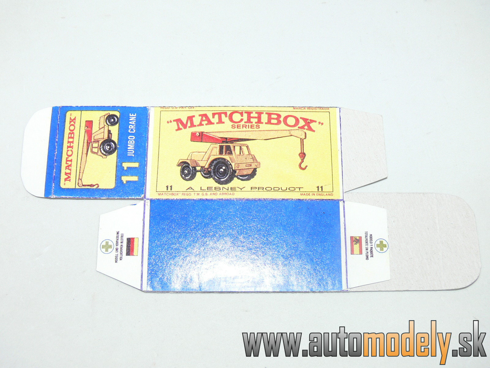 Replika Box - Matchbox Regular Wheels - No.11 Jumbo Crane