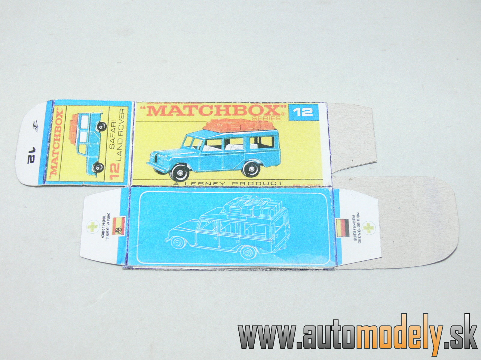 Replika Box - Matchbox Regular Wheels - No.12 Safari Land Rover