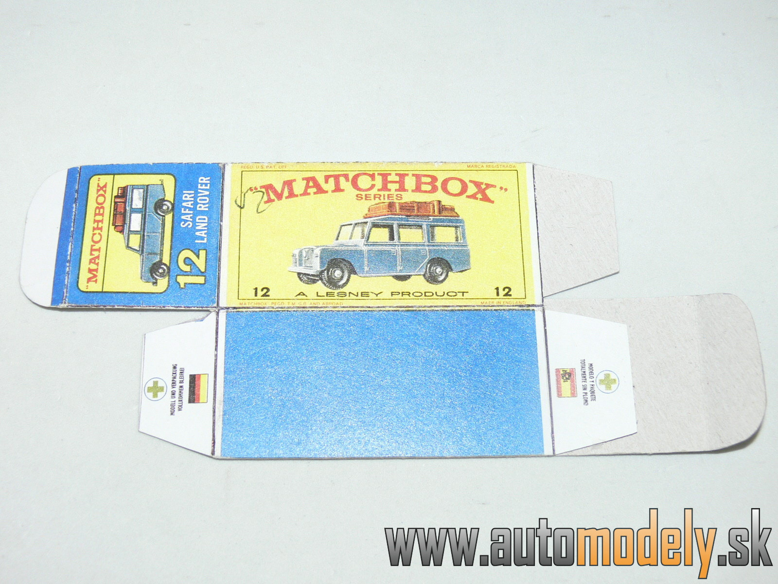 Replika Box - Matchbox Regular Wheels - No.12 Safari Land Rover