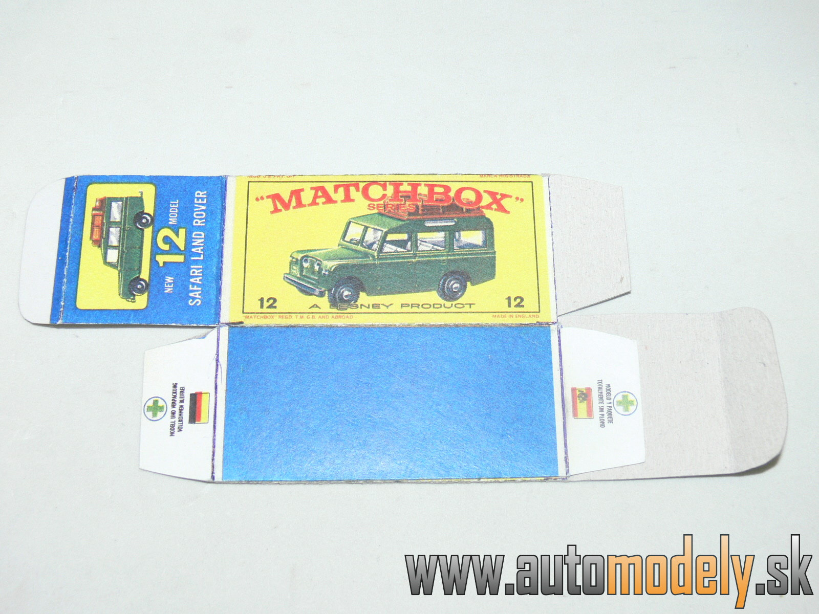Replika Box - Matchbox Regular Wheels - No.12 Safari Land Rover