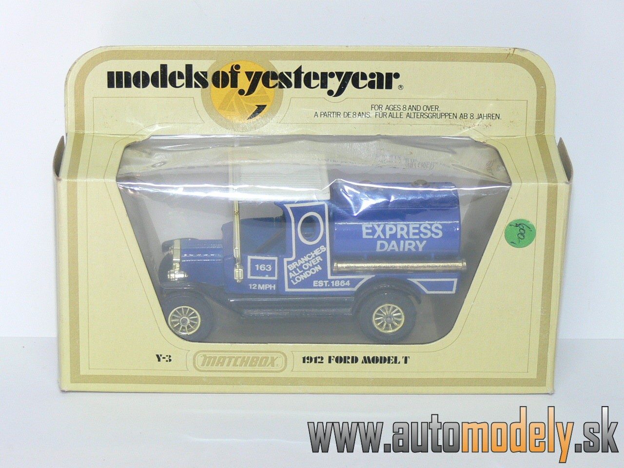 Matchbox Yesteryear Y-3 - 1912 Mode ´T´ Ford Tanker "EXPRESS DAIRY"