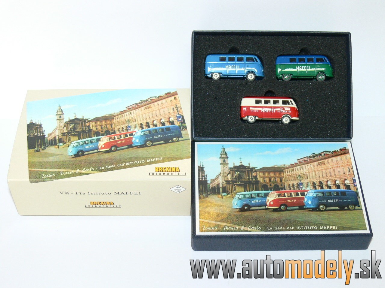 Brekina Set 90398 - 3x VW T1 Istituto MAFFEI - HO 1:87