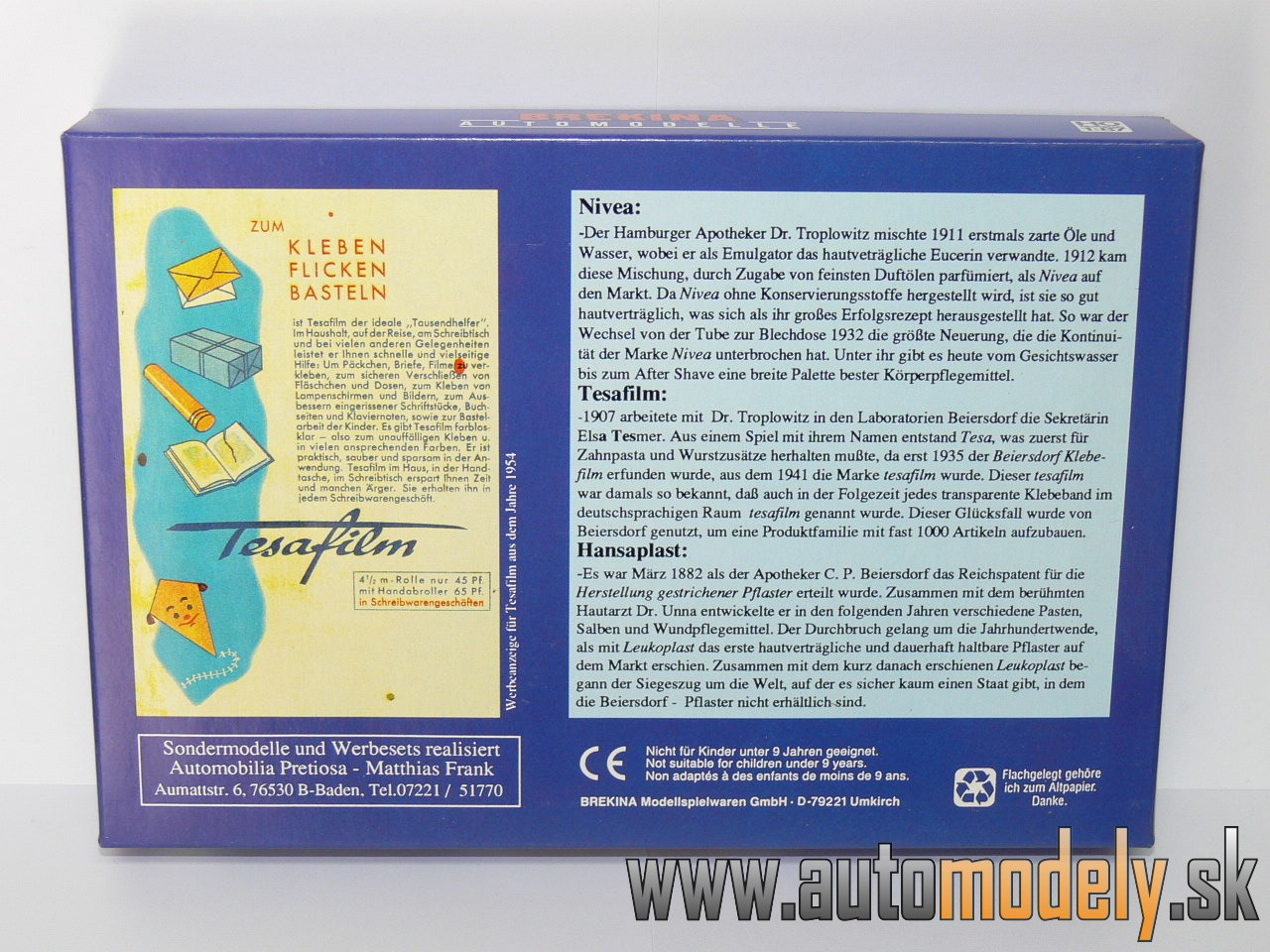 Brekina Set - Mercedes + Opel + VW T1 "NIVEA" - HO  1:87