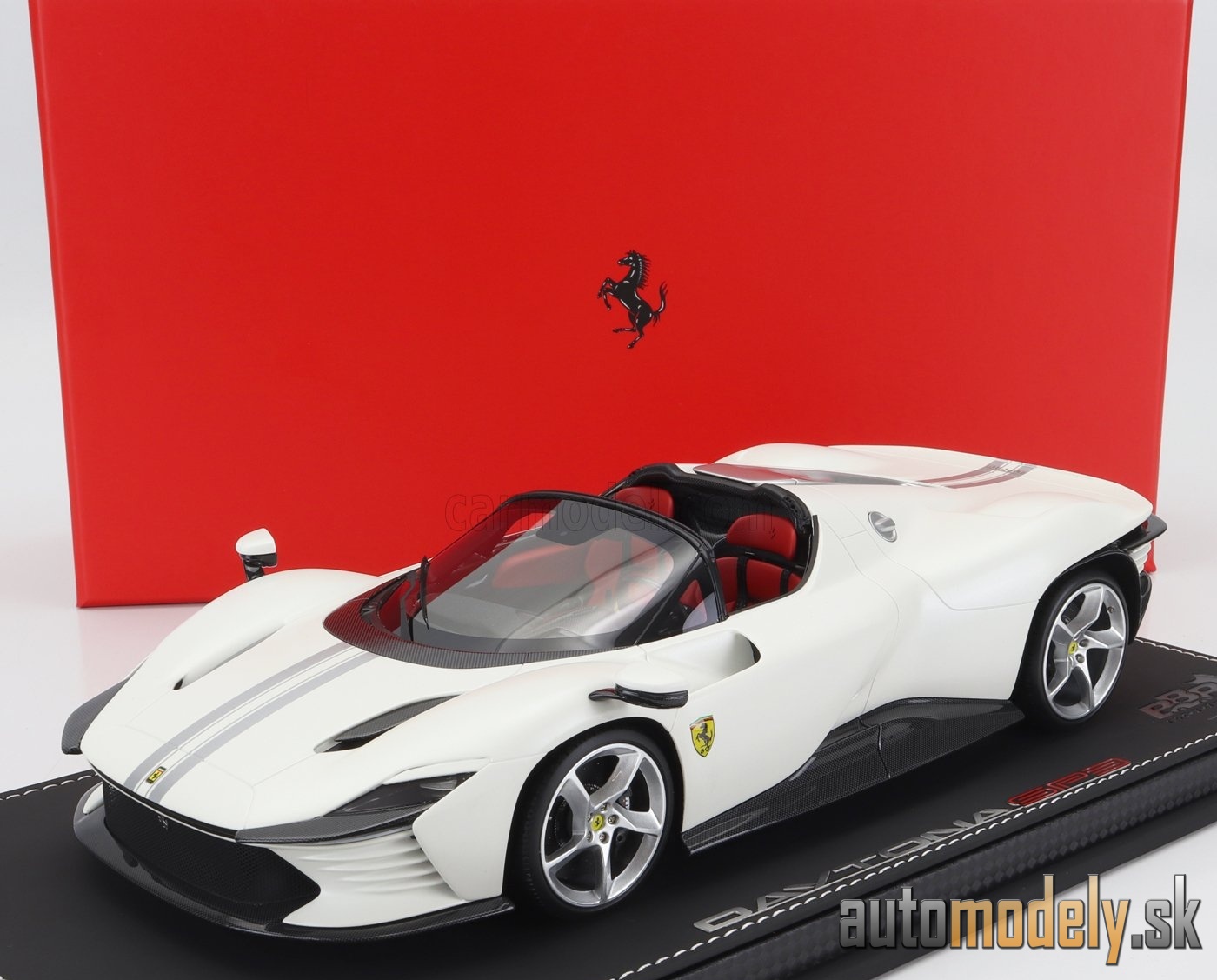 Miniature 1:18 BBR Ferrari Daytona SP3 Bianco Italia Opaco Avec Vitrine P18224B-VET