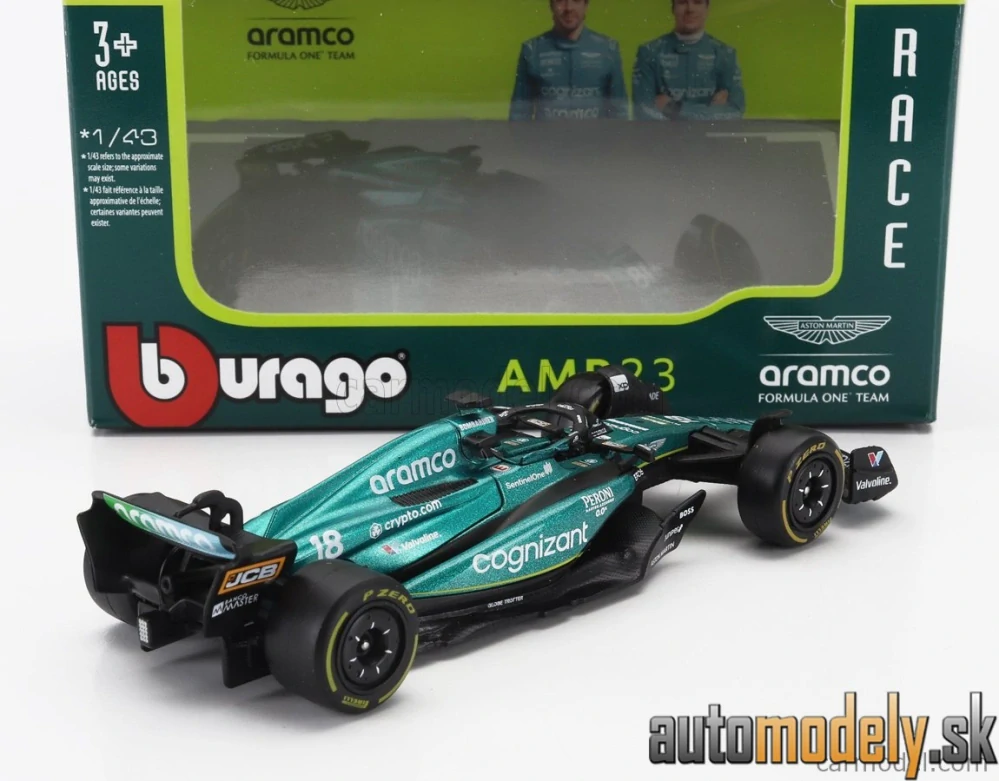 Bburago - ASTON MARTIN - F1 AMR23 TEAM ARAMCO COGNIZANT N 18 SEASON 2023 LANCE STROLL - 1:43