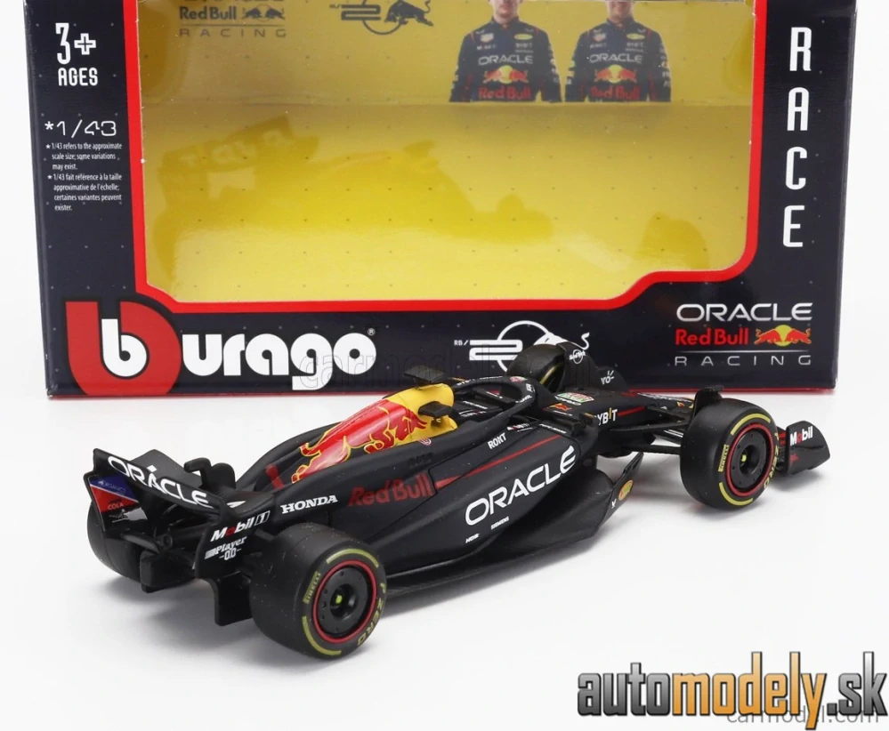 Bburago - RED BULL F1 RB20 TEAM ORACLE RED BULL RACING N 1 WORLD CHAMPION SEASON 2024 MAX VERSTAPPEN - 1:43
