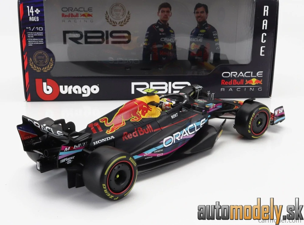 Bburago - RED BULL - F1 RB19 TEAM ORACLE RED BULL RACING N 11 2nd MIAMI GP 2023 SERGIO PEREZ - 1:18
