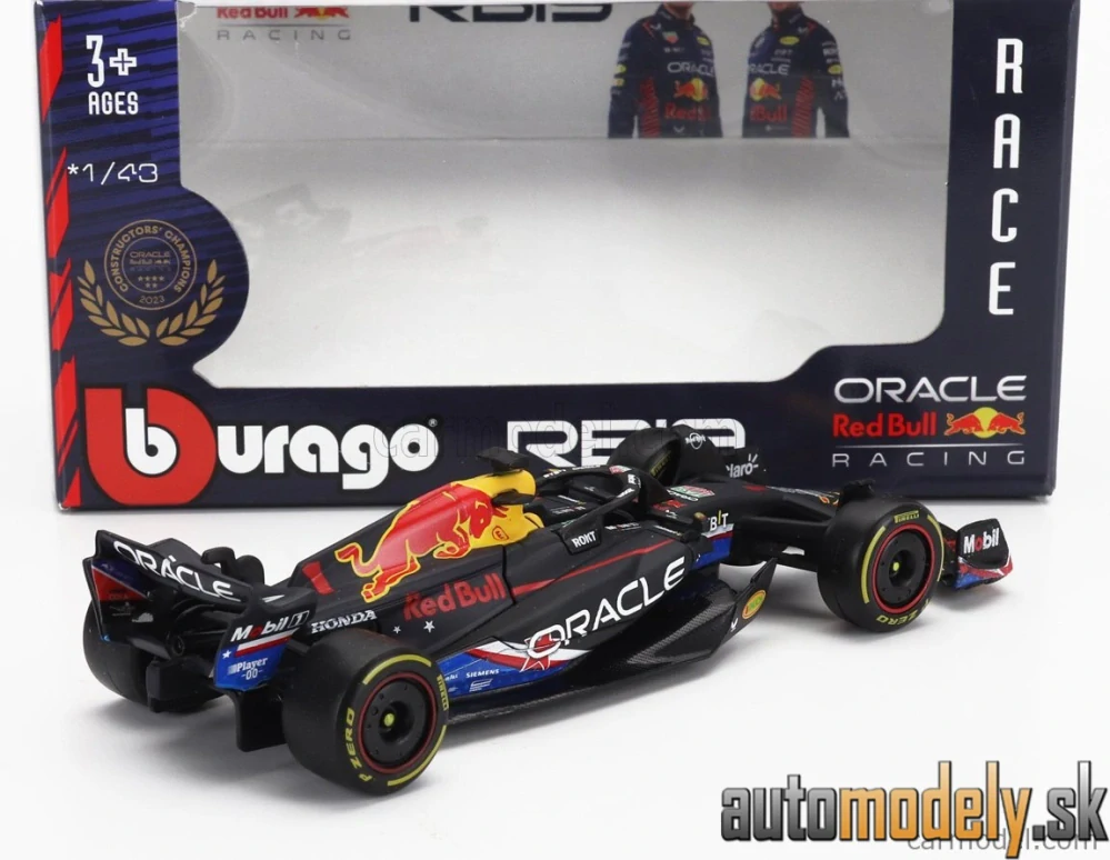 BURAGO - RED BULL - F1 RB19 TEAM ORACLE RED BULL RACING N 1 WORLD CHAMPION WINNER AUSTIN USA GP 2023 MAX VERSTAPPEN - 1:43
