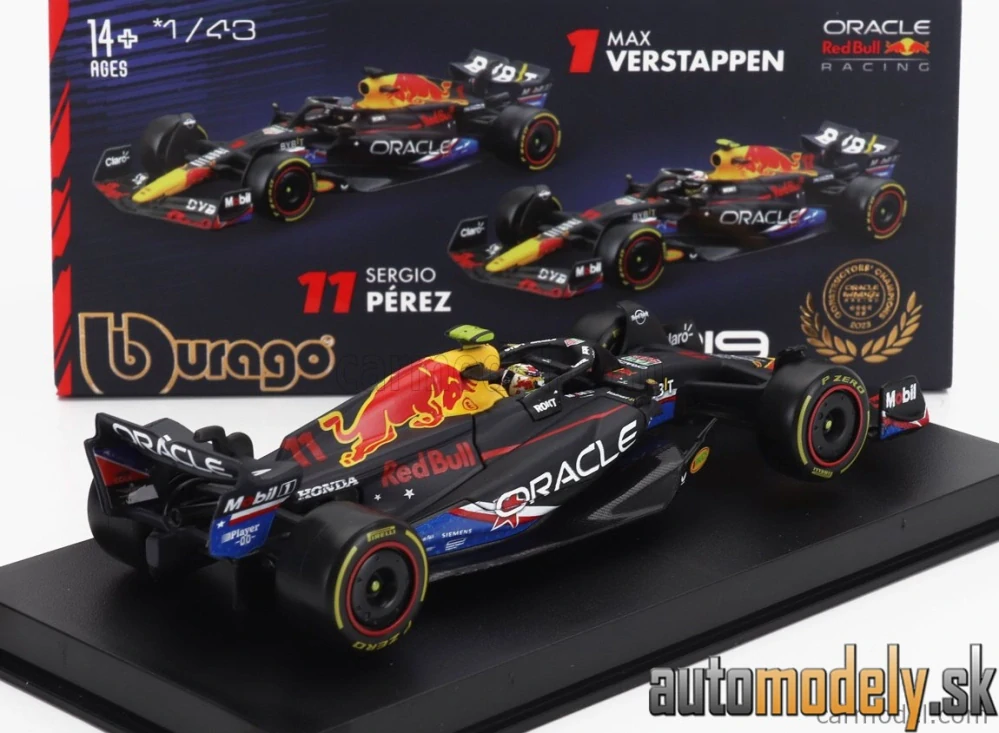 BURAGO - RED BULL - F1 RB19 TEAM ORACLE RED BULL RACING N 11 4th AUSTIN USA GP 2023 SERGIO PEREZ - 1:43