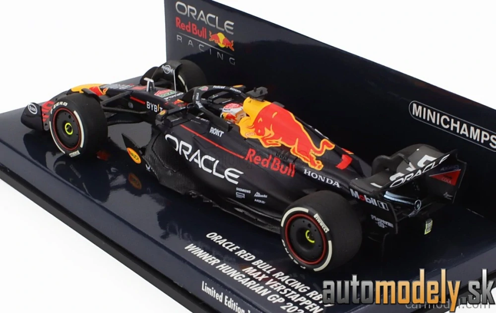 MINICHAMPS - RED BULL - F1 RB19 TEAM ORACLE RED BULL RACING N 1 WORLD CHAMPION WINNER HUNGARIAN GP 2023 MAX VERSTAPPEN - 1:43
