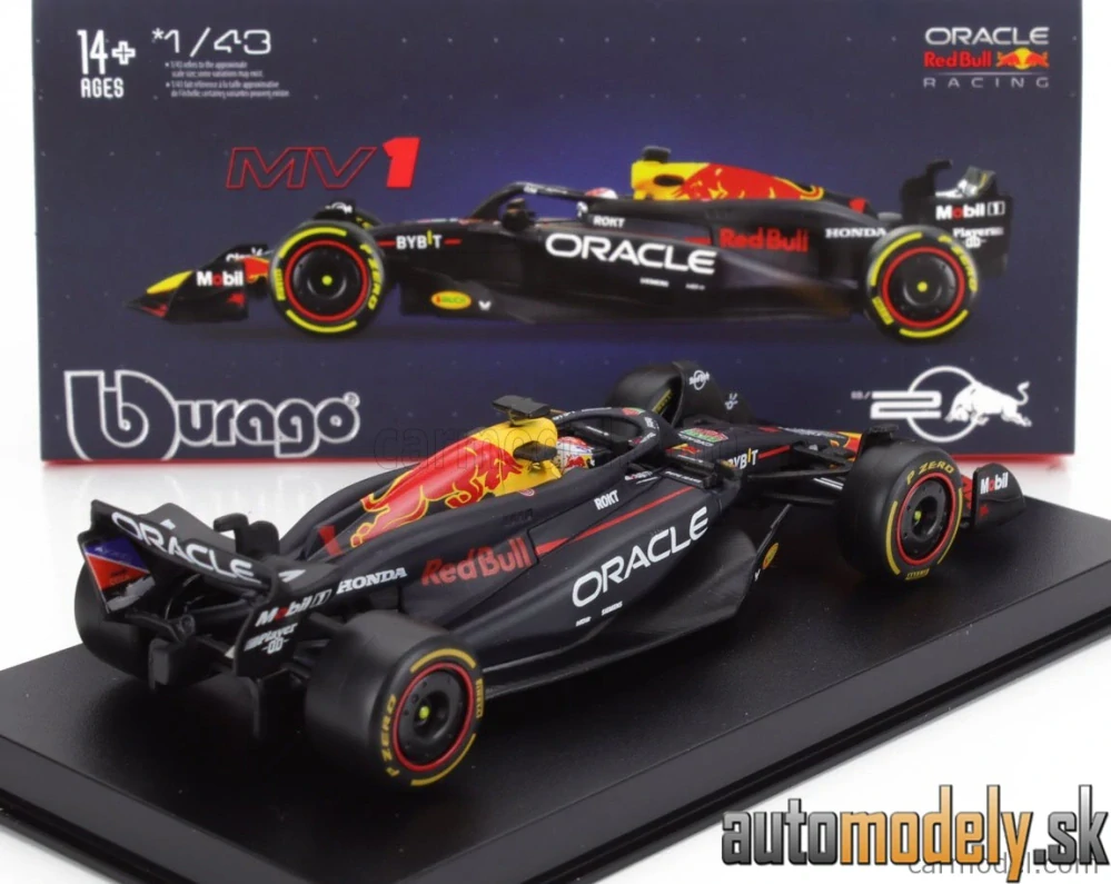 BURAGO - RED BULL - F1 RB20 TEAM ORACLE RED BULL RACING N 1 WORLD CHAMPION SEASON 2024 MAX VERSTAPPEN - 1:43