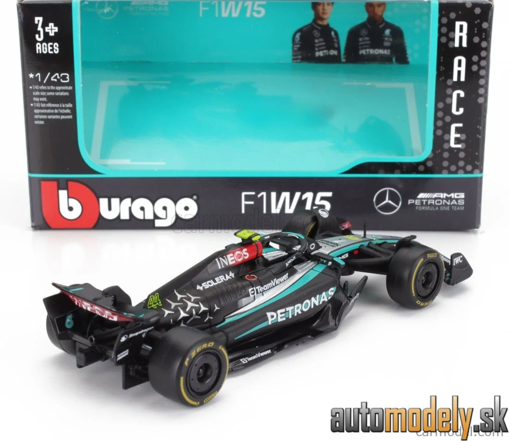 BURAGO - MERCEDES GP - F1 W15 EQ PERFORMANCE TEAM AMG PETRONAS MOTORSPORT N 44 SEASON 2024 LEWIS HAMILTON - 1:43