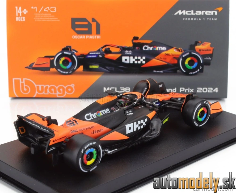 BURAGO - McLAREN - F1 MCL38 TEAM MCLAREN N 81 MIAMI GP 2024 OSCAR PIASTRI - 1:43