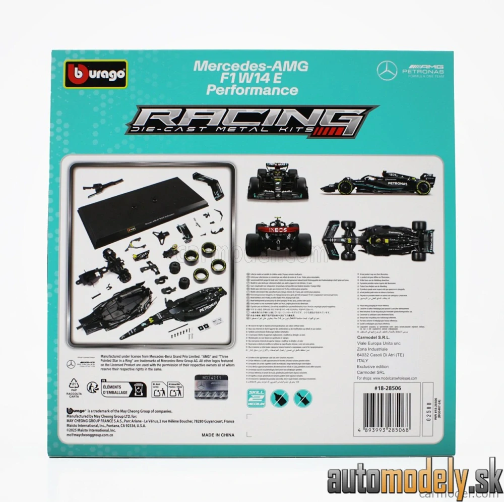 Bburago - MERCEDES GP - F1 W14 TEAM MERCEDES-AMG PETRONAS FORMULA ONE N 63 SEASON 2023 GEORGE RUSSELL - 1:24