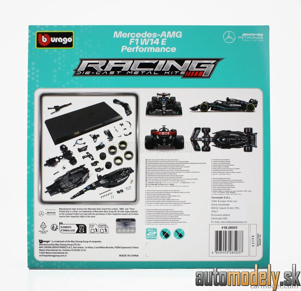 Bburago - MERCEDES GP - F1 W14 TEAM MERCEDES-AMG PETRONAS FORMULA ONE N 44 SEASON 2023 LEWIS HAMILTON - 1:24