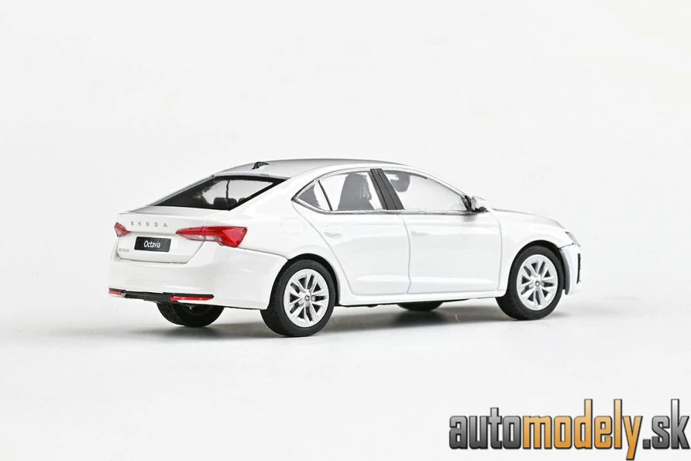 Abrex - Škoda Octavia IV FL (2024) biela candy - 1:43