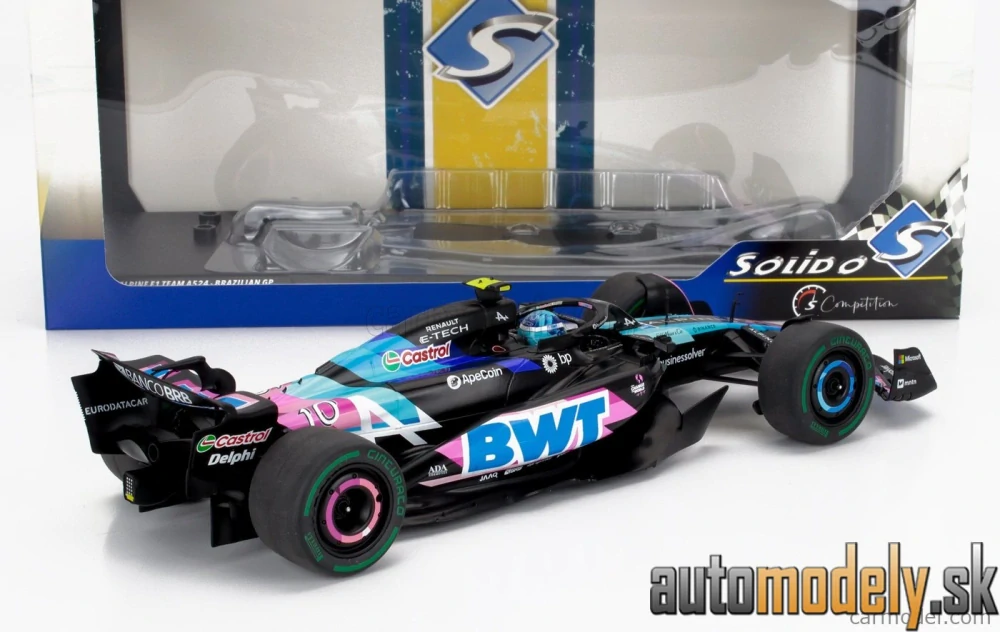 SOLIDO - ALPINE - F1 A524 TEAM BWT ALPINE N 10 BRAZILIAN GP 2024 PIERRE GASLY - 1:18