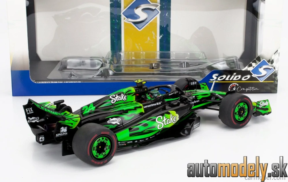 SOLIDO - SAUBER F1 C44 TEAM STAKE KICK N 24 LAS VEGAS USA GP 2024 ZHOU GUANYU - 1:18