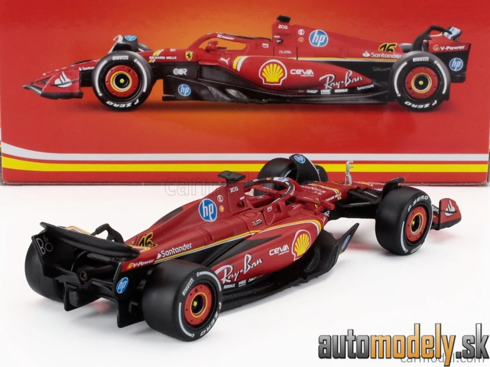 Bburago - FERRARI - F1 SF-24 TEAM SCUDERIA FERRARI N 16 WINNER ITALY MONZA GP 2024 CHARLES LECLERC - 1:43