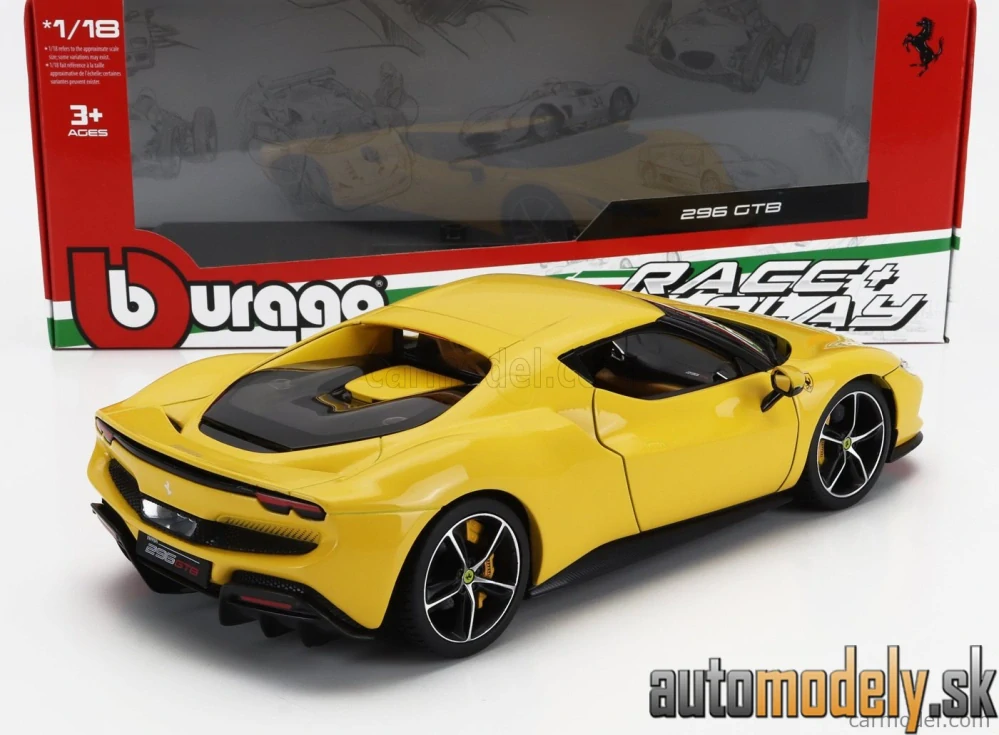 Bburago - FERRARI 296 GTB HYBRID 830HP V6 2021 - 1:18