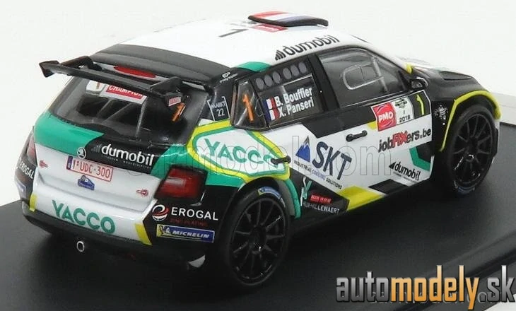 MINIPARTES - ŠKODA FABIA R5 N 1 RALLY YPRES 2018 B.BOUFFIER, X.PANSERI - 1:43