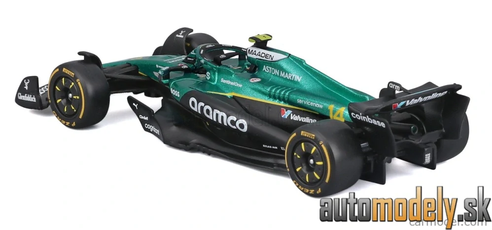 Bburago - ASTON MARTIN - F1 AMR25 TEAM ARAMCO COGNIZANT N 14 SEASON 2025 FERNANDO ALONSO - 1:43