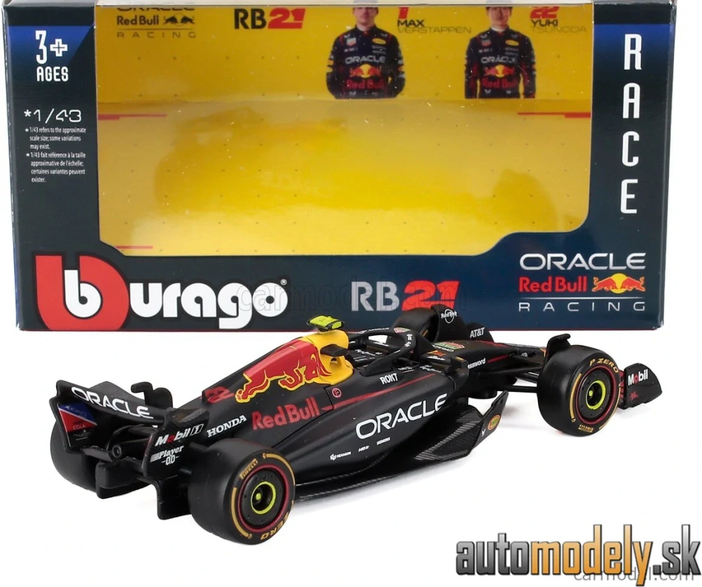 Bburago - RED BULL - F1 RB21 TEAM ORACLE RED BULL RACING N 22 SEASON 2025 YUKI TSUNODA - 1:43