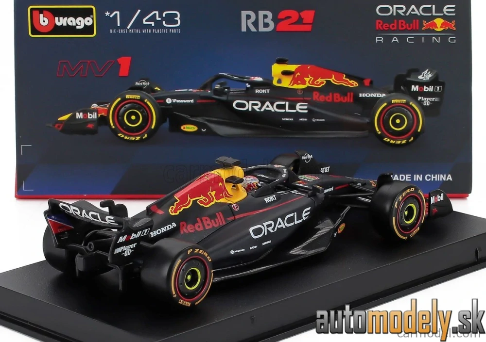 Bburago - RED BULL - F1 RB21 TEAM ORACLE RED BULL RACING N 1 SEASON 2025 MAX VERSTAPPEN - 1:43