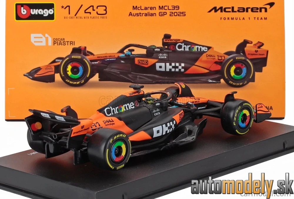 Bburago - McLAREN - F1 MCL39 TEAM MCLAREN N 81 SEASON GP 2025 OSCAR PIASTRI - 1:43