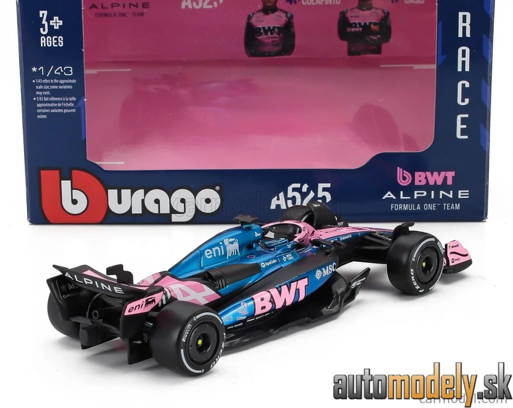 Bburago - ALPINE - F1 A525 TEAM BWT ALPINE N 10 SEASON 2025 PIERRE GASLY - 1:43