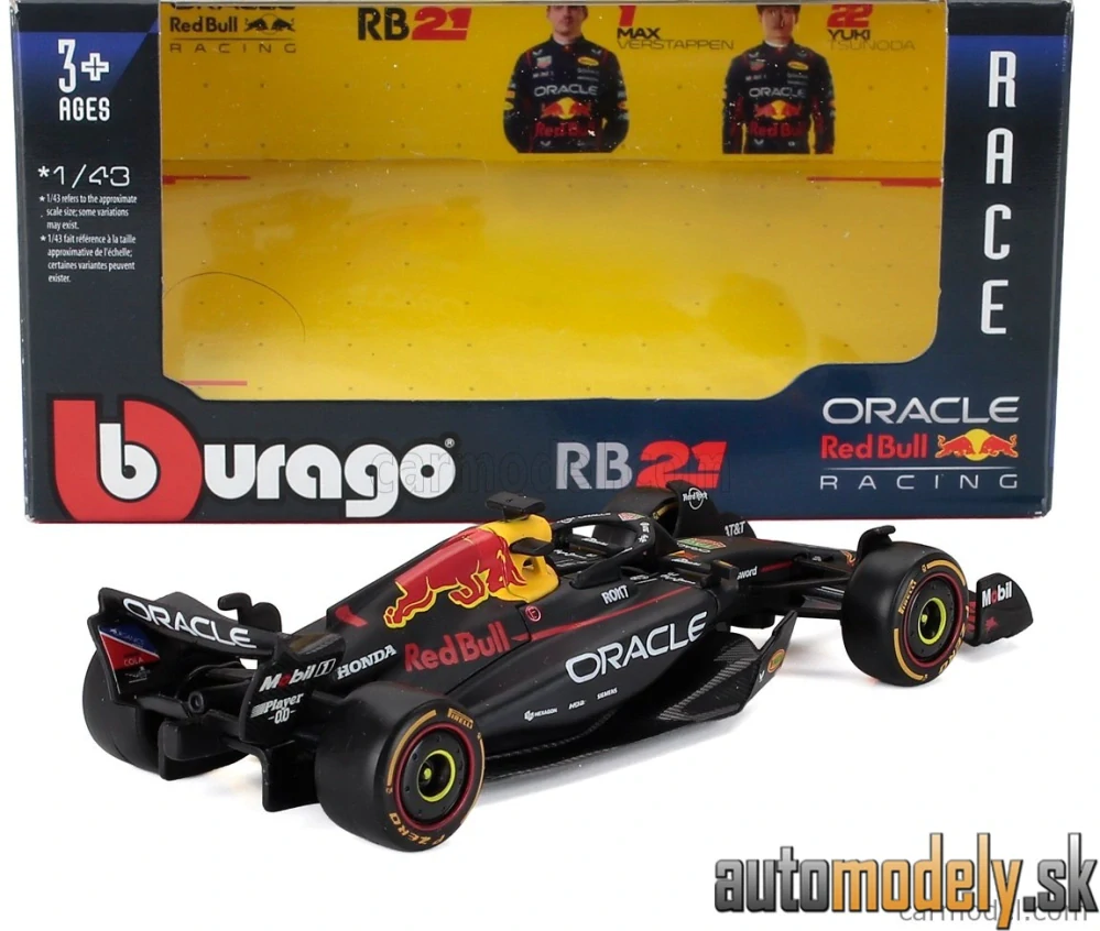 Bburago - RED BULL - F1 RB21 TEAM ORACLE RED BULL RACING N 1 SEASON 2025 MAX VERSTAPPEN - 1:43