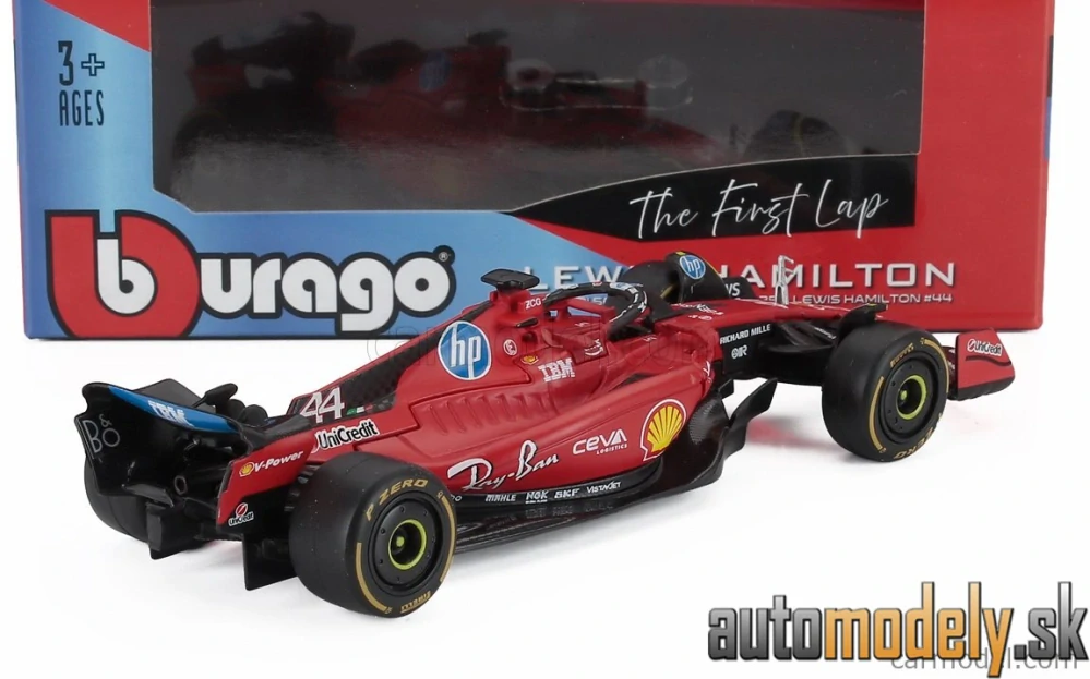 Bburago - FERRARI - F1 SF-23 TEAM SCUDERIA FERRARI HP N 44 TEST FIORANO 2025 LEWIS HAMILTON - 1:43