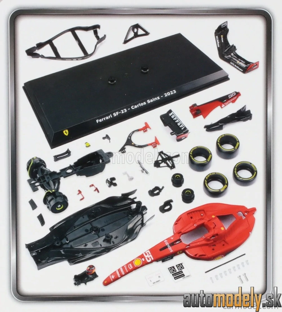 Bburago - FERRARI - F1 SF-24 TEAM SCUDERIA FERRARI N 55 SEASON 2024 CARLOS SAINZ - 1:24