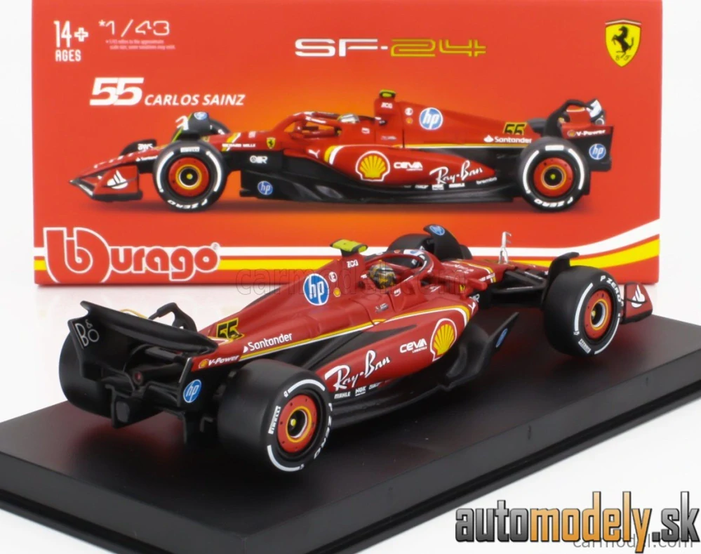 BURAGO - FERRARI - F1 SF-24 TEAM SCUDERIA FERRARI N 55 4th ITALY MONZA GP 2024 CARLOS SAINZ - 1:43