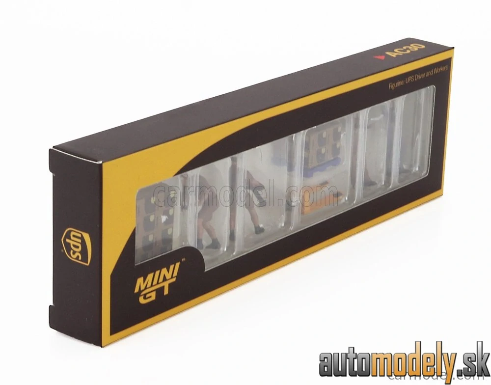 MINI-GT - FIGURES - SET 4X UPS DRIVERS AND WORKERS - 1:64