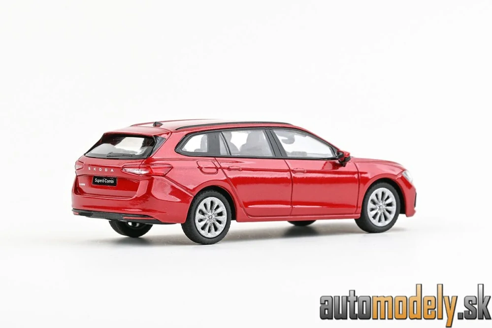 Abrex - Škoda Superb IV Combi (2023) Červená Carmine Metalíza - 1:43
