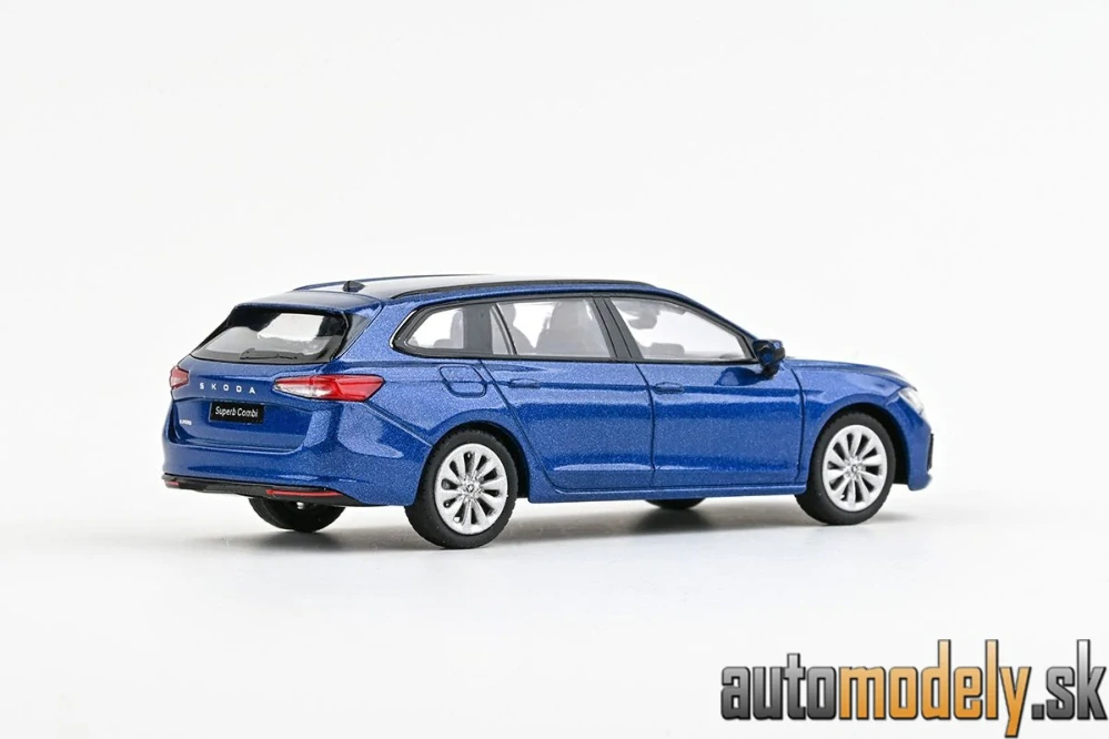 Abrex - Škoda Superb IV Combi (2023) Modrá Cobalt Metalíza - 1:43