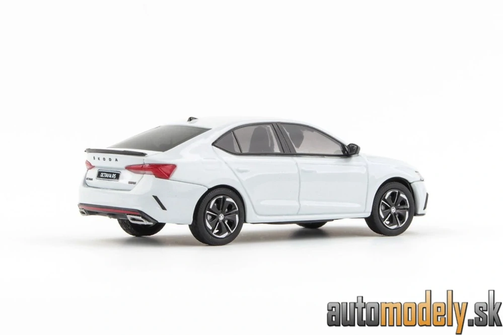 Abrex - Škoda Octavia IV RS (2020) Biela Moon Metalíza - 1:43