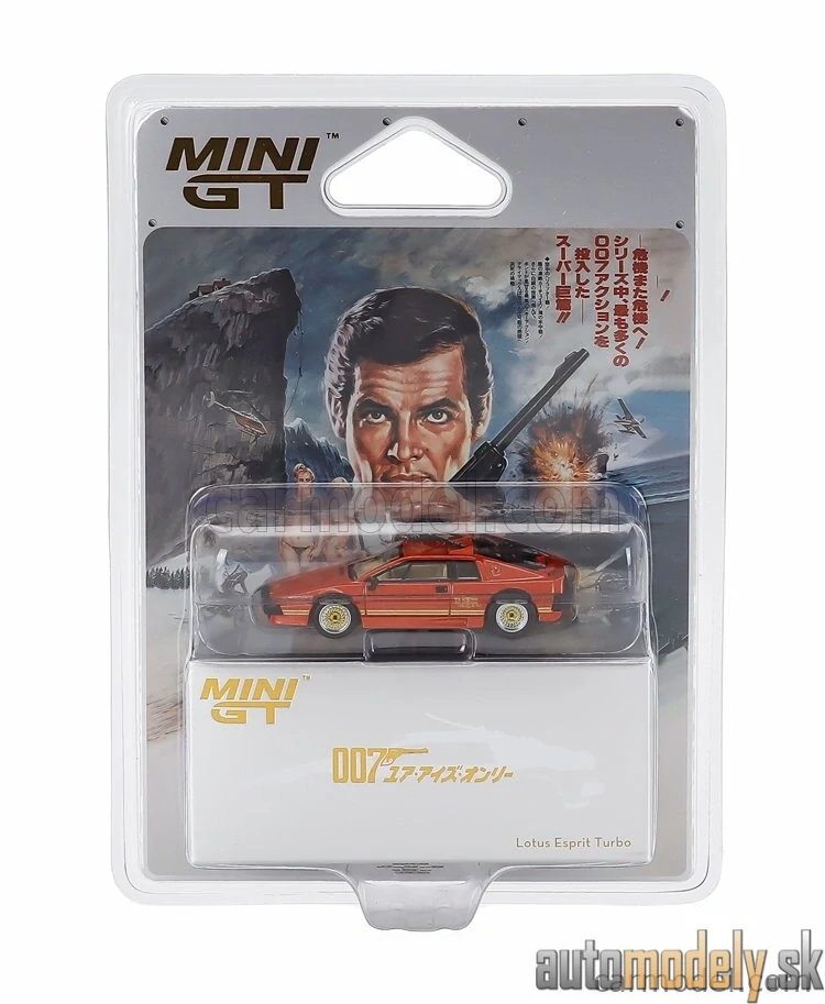 MINI-GT - LOTUS ESPRIT TURBO CON SCI - WITH SKI 1981 - 007 JAMES BOND - FOR YOUR EYES ONLY - 1:64
