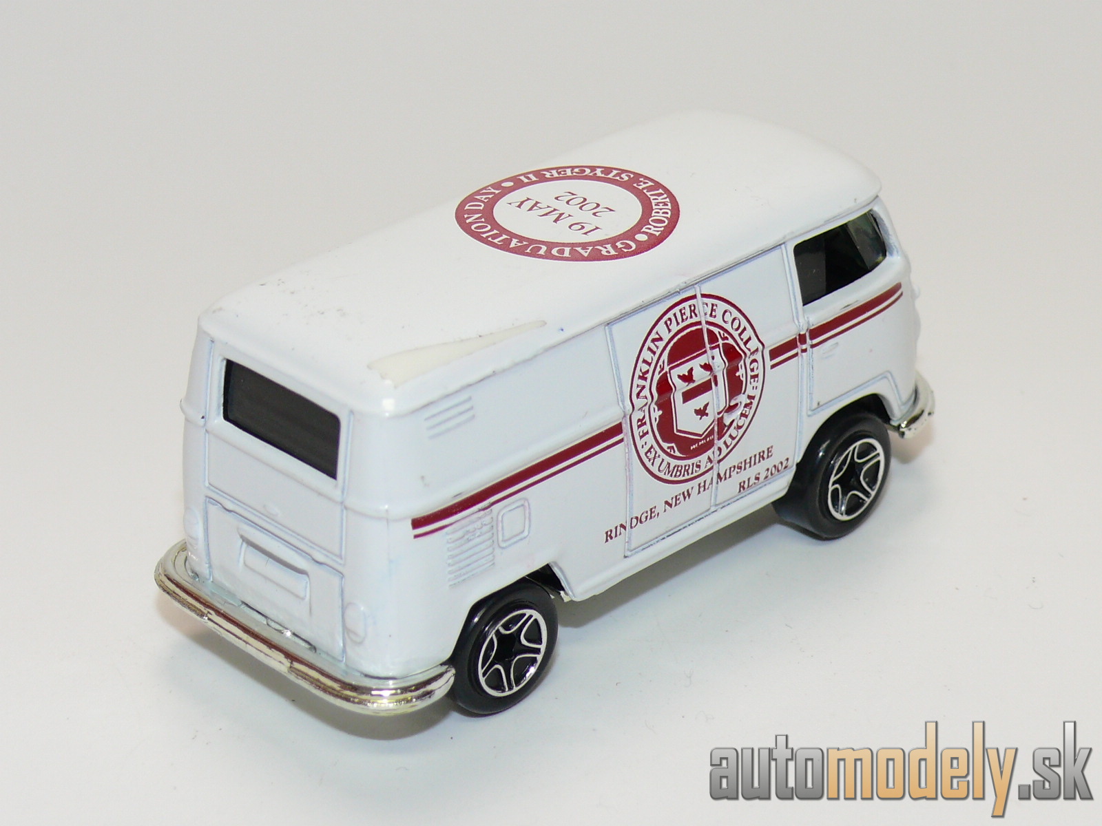 Matchbox - VW Delivery Van "Franklin Pierce College Graduation Day 19 May 2002" - 1:58