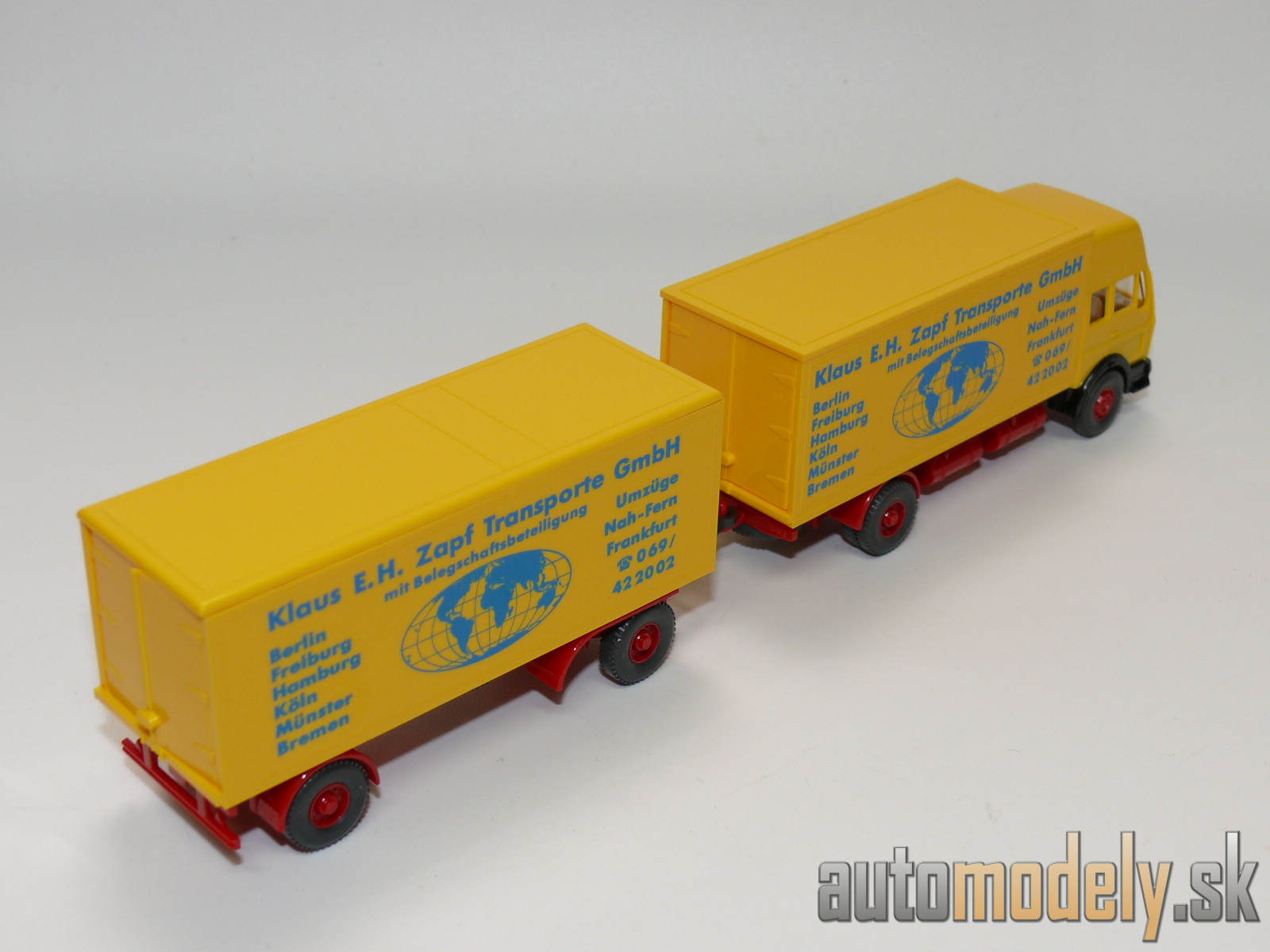 Wiking 459 - MB 1638 Hochdach "Klaus E.H. Zapf Transporte GmbH" Mercedes-Benz - HO 1:87